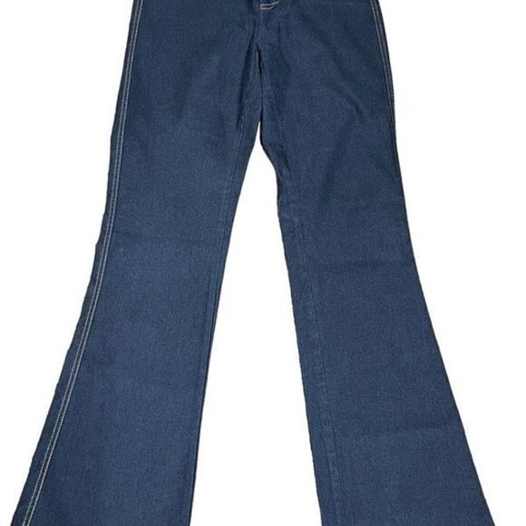 Cache Dark Wash Dressy Flared Leg Jeans Size 2 - Picture 2 of 4